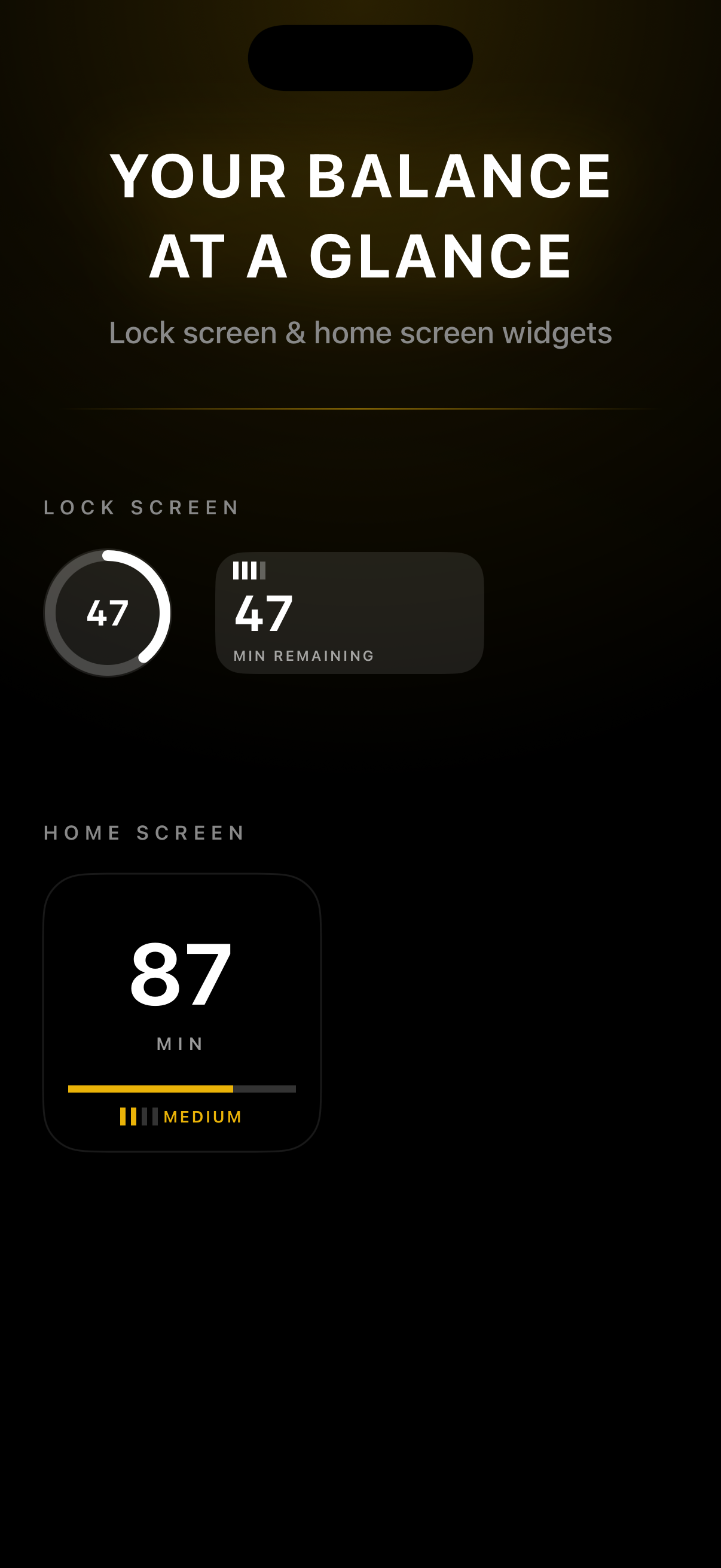 LOCKEDIN widgets on lock screen and home screen